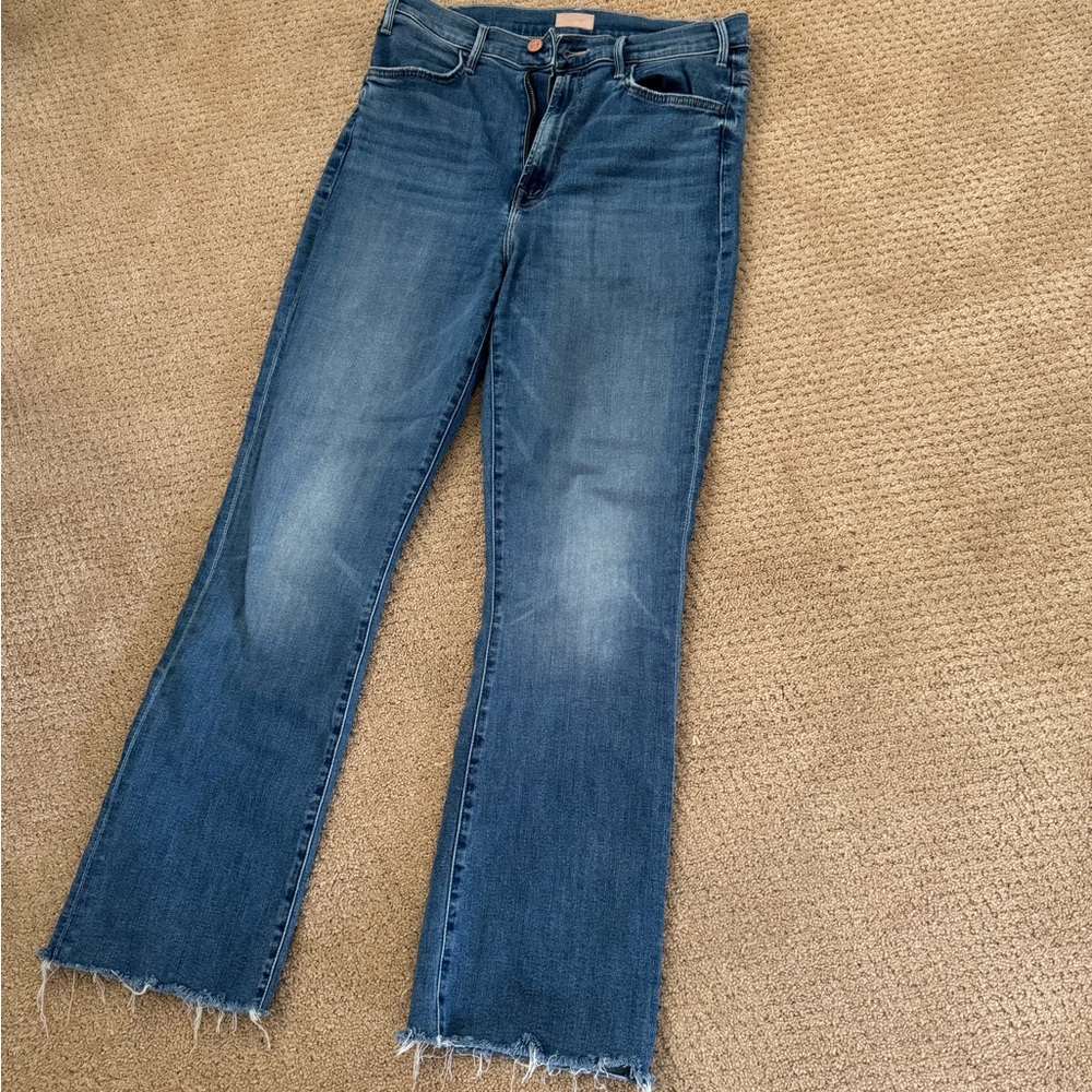 MOTHER  The Hustler Ankle Fray Jeans